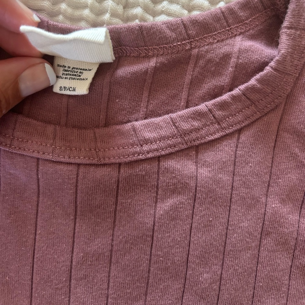 Billabong Ribbed Purple Top - Picture 6 of 7